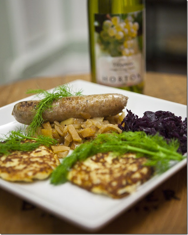 Fennel Sausage Turnip Latke Red Cabbage-1