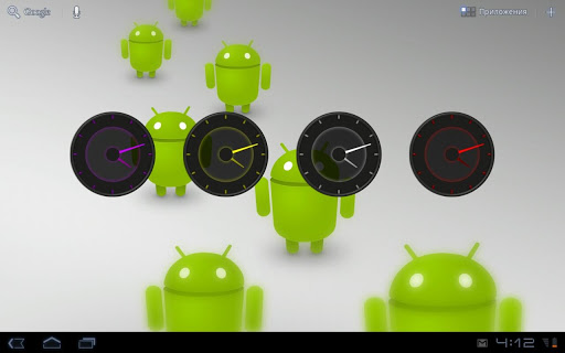 Dark glass Clock Widgets