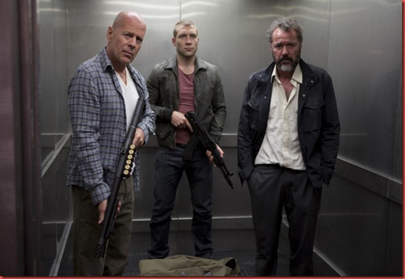 bruce willis and jai courtney in A GOOD DAY TO DIE HARD