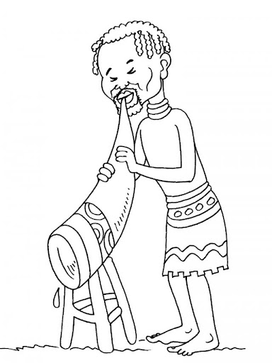 DIBUJOS PARA PINTAR AFRICA Y AFRICANOS