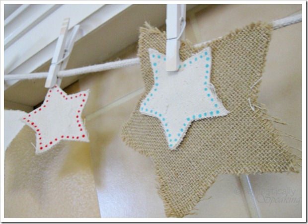 Burlap and Canvas Patriotic Stars