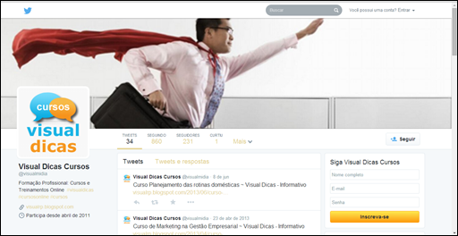 Novo visual Twitter - Visual Dicas