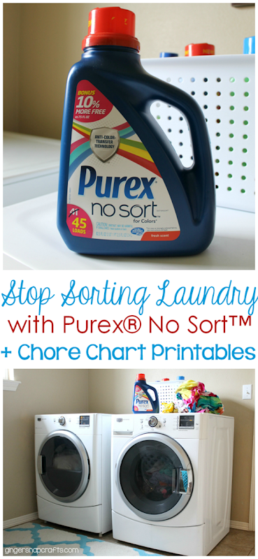 Stop Sorting Laundry with Purex® No Sort™   Free Chore Chart Printables #LaundrySimplified #CollectiveBias #shop