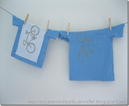 Matching Bike T-Shirts with Freezer Paper Stencil