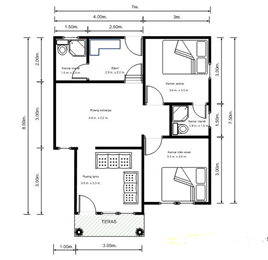 Image Result For Denah Rumah Minimalis Type Kamar Image Result For Denah Rumah Minimalis Type Kamar