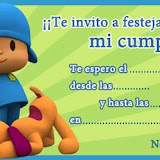 POCOYO INVITACIONES PARA CUMPLEAÑOS