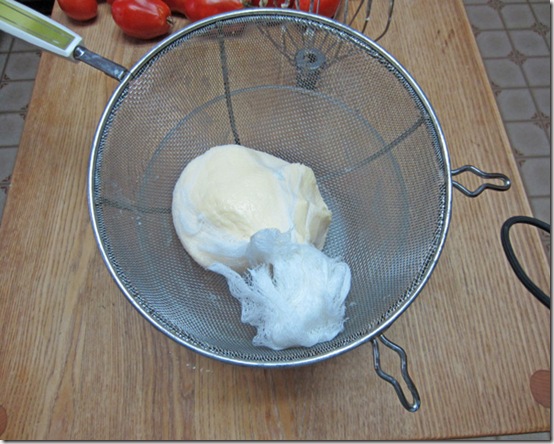 Butter wrapped in cheesecloth