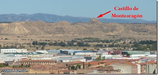 Panorámica desde la torre de la Catedral de Huesca - Castillo de Montearagón