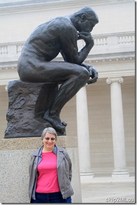 Oct 22, 2013: Mary Lou and "The Thinker"