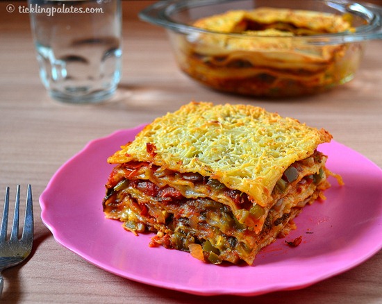 Spicy Lasagna with handmade lasagna sheets