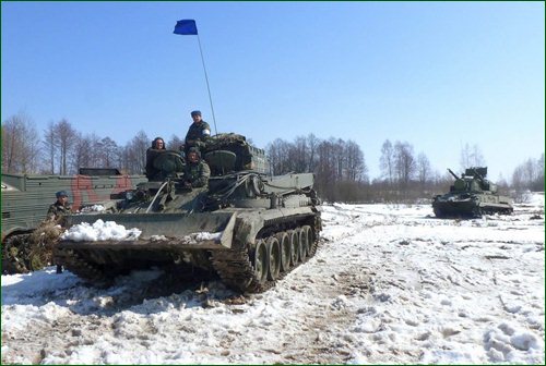 Украинские военные на учениях