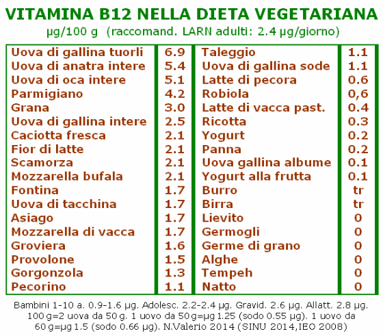LACTO-OVO VEGETARIAN: Ecco tutti gli alimenti che danno la mitica vitamina  B12 ai vegetariani.