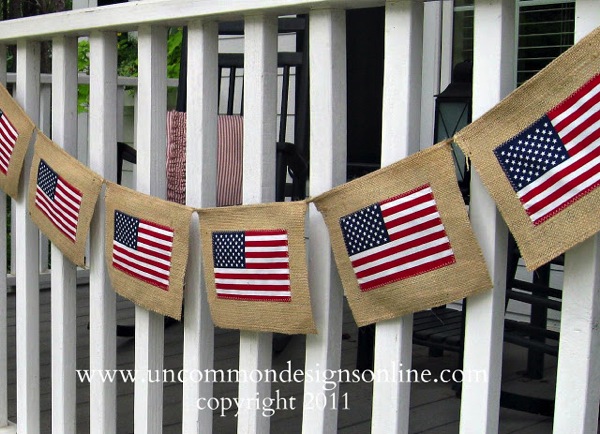 Uncommon 4th of july burlap banner 2 2011