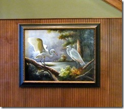 Painting in Crown Club lobby