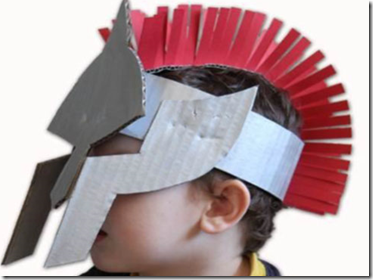 Como hacer un casco de gladiador con carton