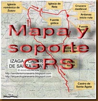 Mapa y soporte GPS - Ruta Peña Izaga - Castro de Santa Ágata