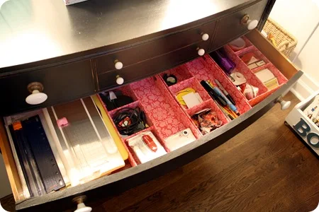 organized office drawers