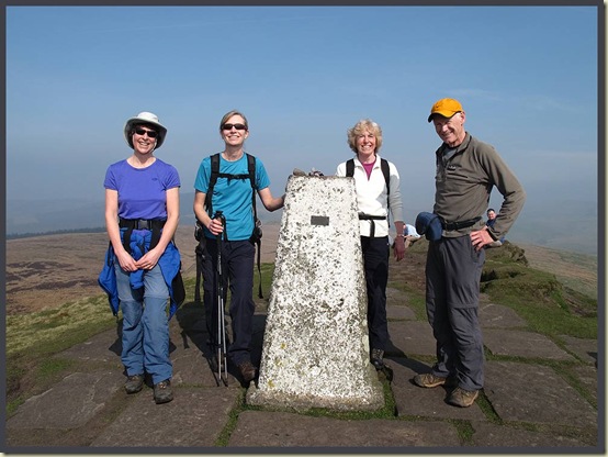 On the summit of Shutlingsloe - Sue, Jenny, Liz and Martin