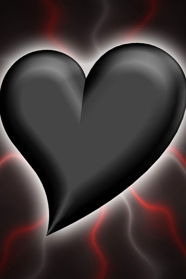 Красивые сердечка черная