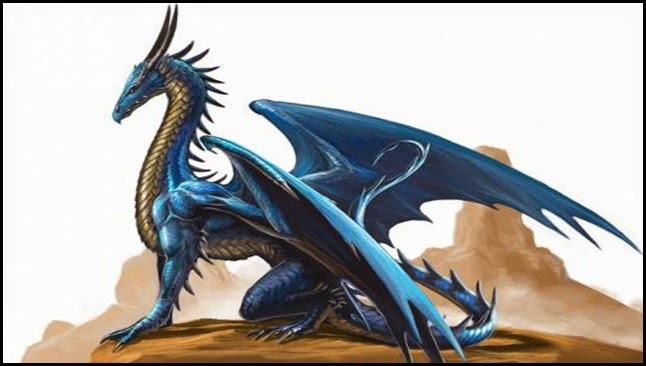 dragón azul