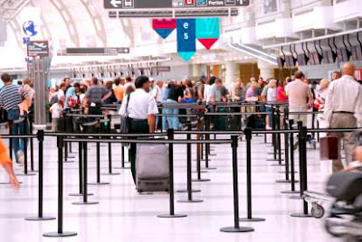 Queuing at the airport