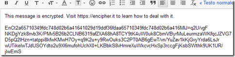Email criptata con il bookmarklet Encipher It