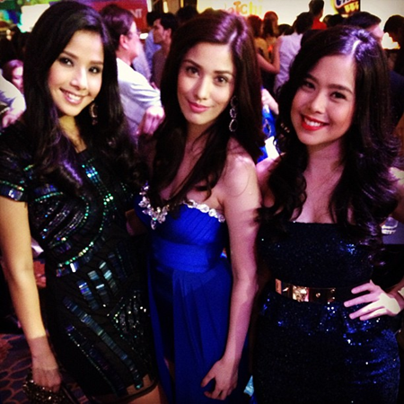 Maxene Magalona, Lauren Young and Saab Magalona at GMA Network trade launch