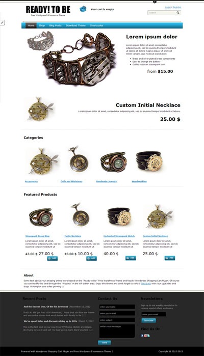 Ready to Be, theme gratuito de WordPress para eCommerce Ready to Be, theme gratuito de WordPress para eCommerce