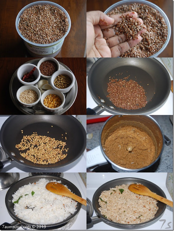 Flax seed rice process