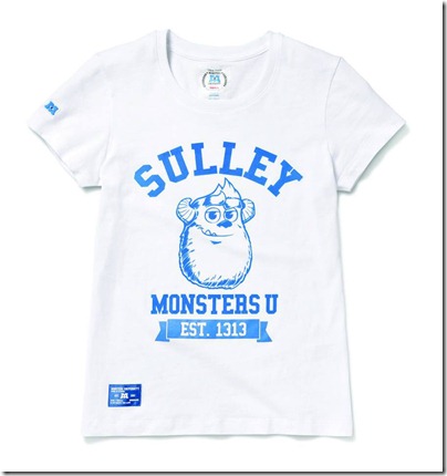 Monster University X Giordano - White Tee shirt  Women 02