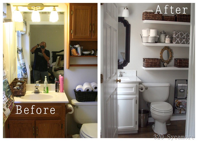 master bath before and after