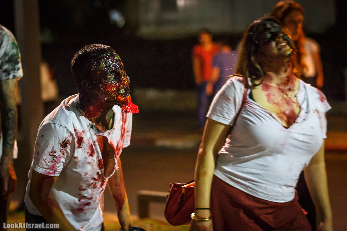 LookAtIsrael.com - Парад зомби в Тель Авиве | Zombie walk TLV, Tel Aviv 2015 |  מצעד זומבים בתל אביב, צעדת הזומבים, זומבי ווק