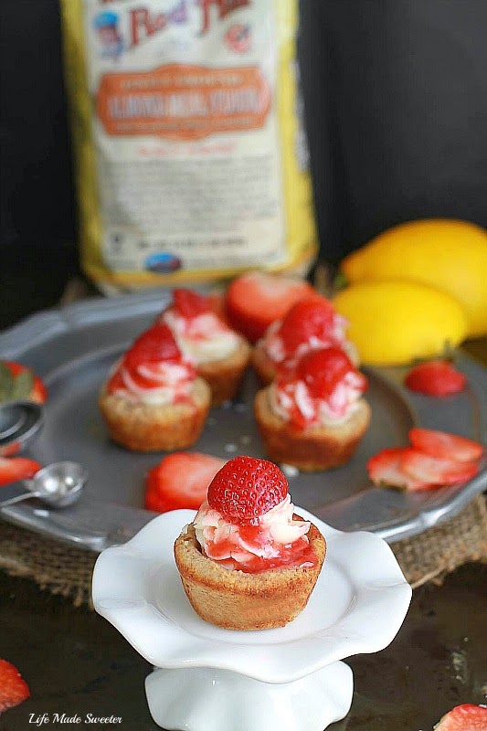 Strawberry Almond Cookie Cups {gf} via - Life Made Sweeter.jpg