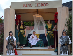 Actors being King Herod and his entourage