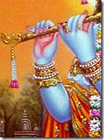 Krishna holding His flute