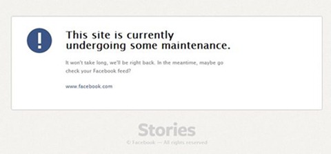 Facebook en mantenimiento
