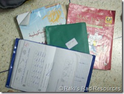 text books and notebooks- moroccan student
