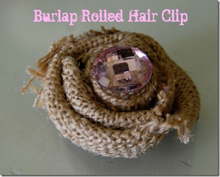 burlap hair clip