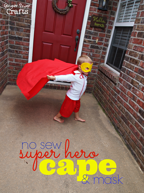 no sew super hero cape #gingersnapcrafts