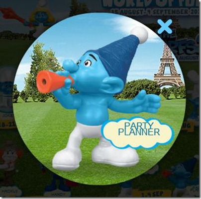 Smurf 2 X Happy Meal - Party Planner Smurf