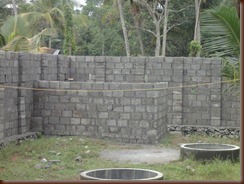 Kerala House construction at Harippad: Compound Wall construction