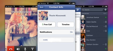 Facebook para iOS incluye soporte para llamadas gratuitas