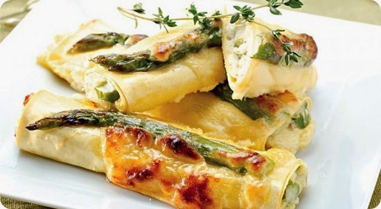 Cannelloni agli asparagi e montasio