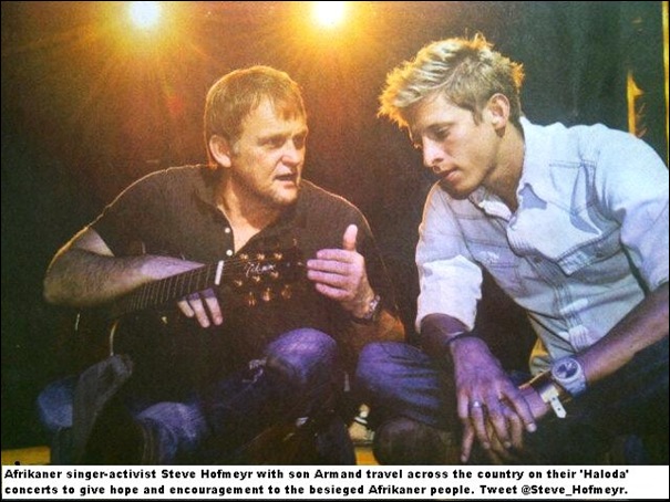 Hofmeyr STeve with son Armand at HALODA concerts