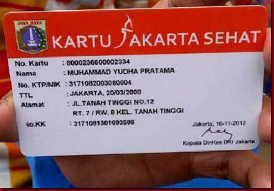 Pemaksaan Jokowi Untuk Kartu Jakarta Sehat KJS