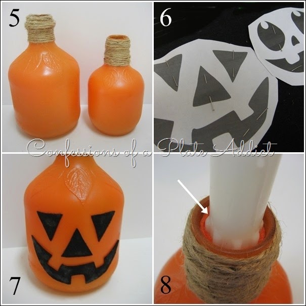 CONFESSIONS OF A PLATE ADDICT Country Living Inspired Jack-o'-Lantern Candlesticks tutorial 2