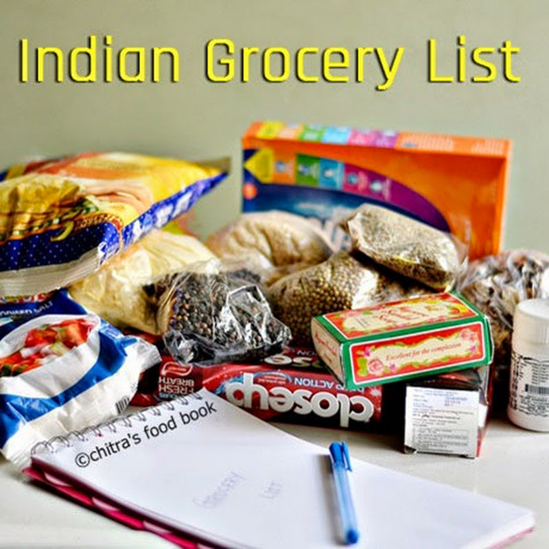 Indian Monthly Grocery List For 2 Persons Chitra S Food Book
