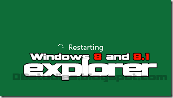 Restart windows 8 and 8.1 explorer