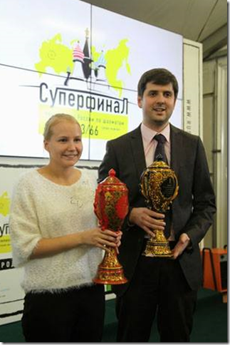 Gunina and Svidler - Russian Superfinal 2013