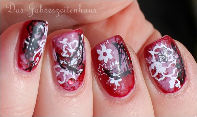 Floral Grunge Nails 8